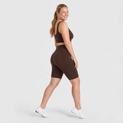 Ionix Labs Shaping Shorts in brown, back view