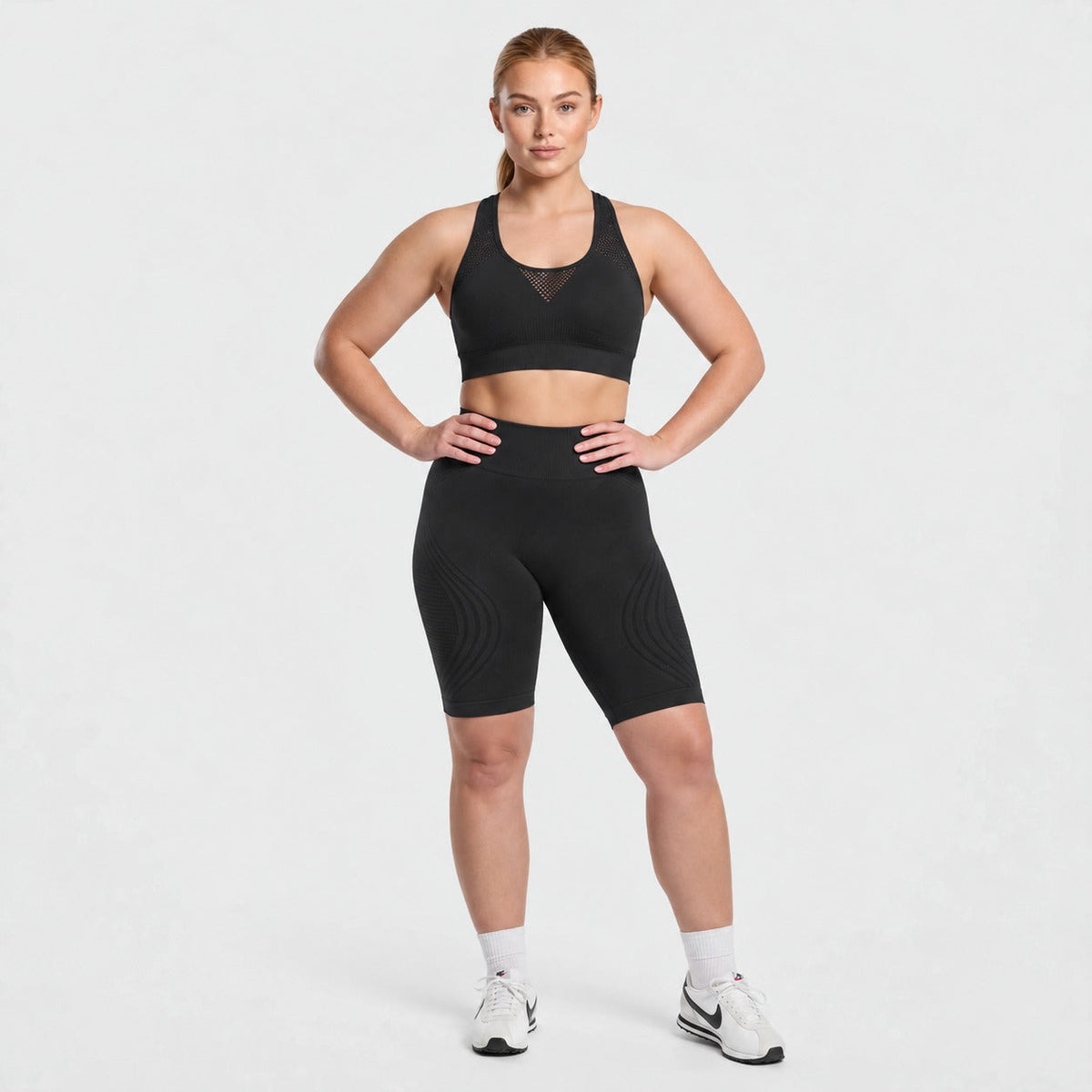 Ionix Labs Shaping Shorts in black, front view