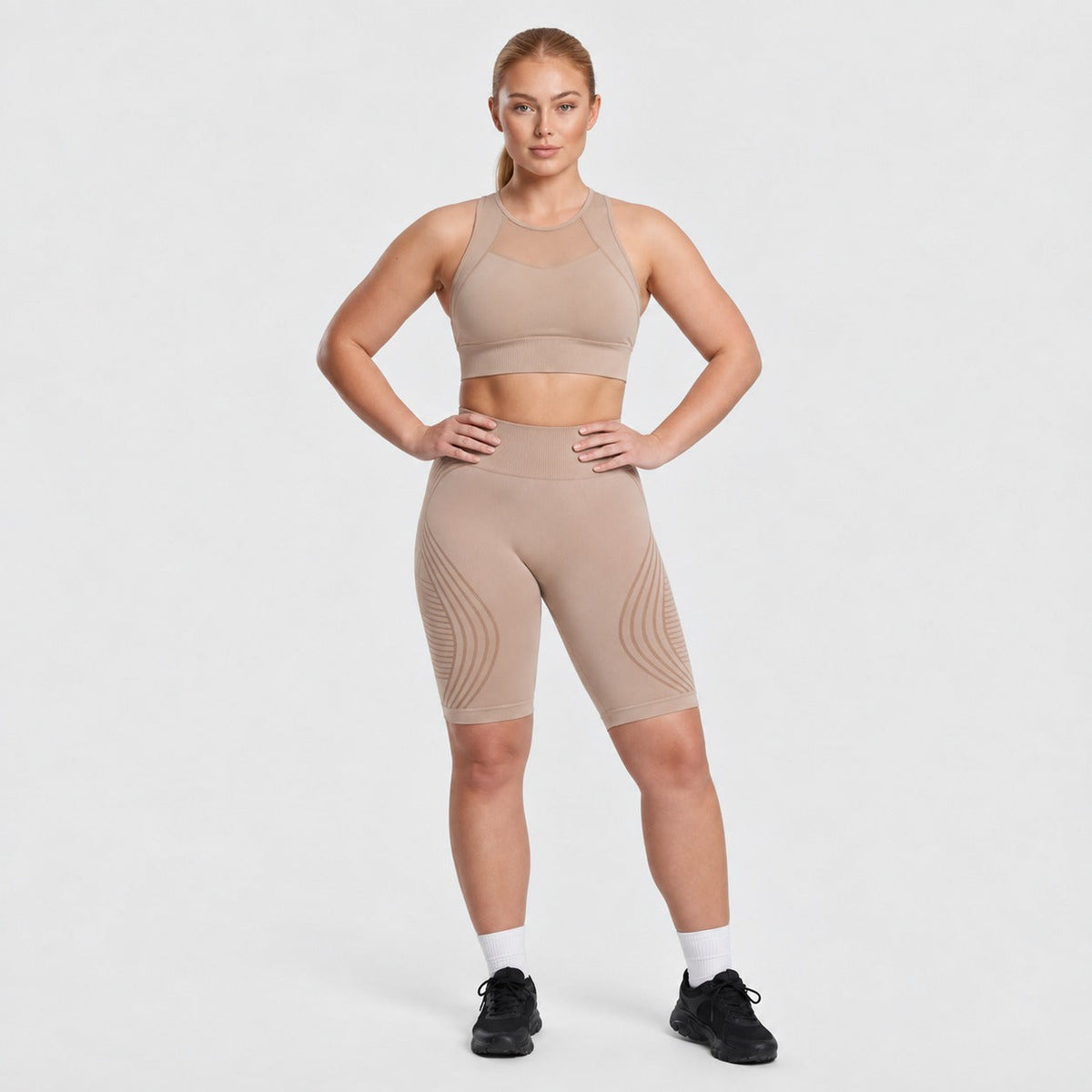 Ionix Labs Shaping Shorts in beige, front view