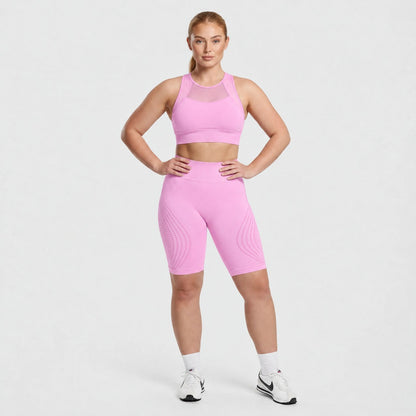 Ionix Labs Shaping Shorts in pink, front view
