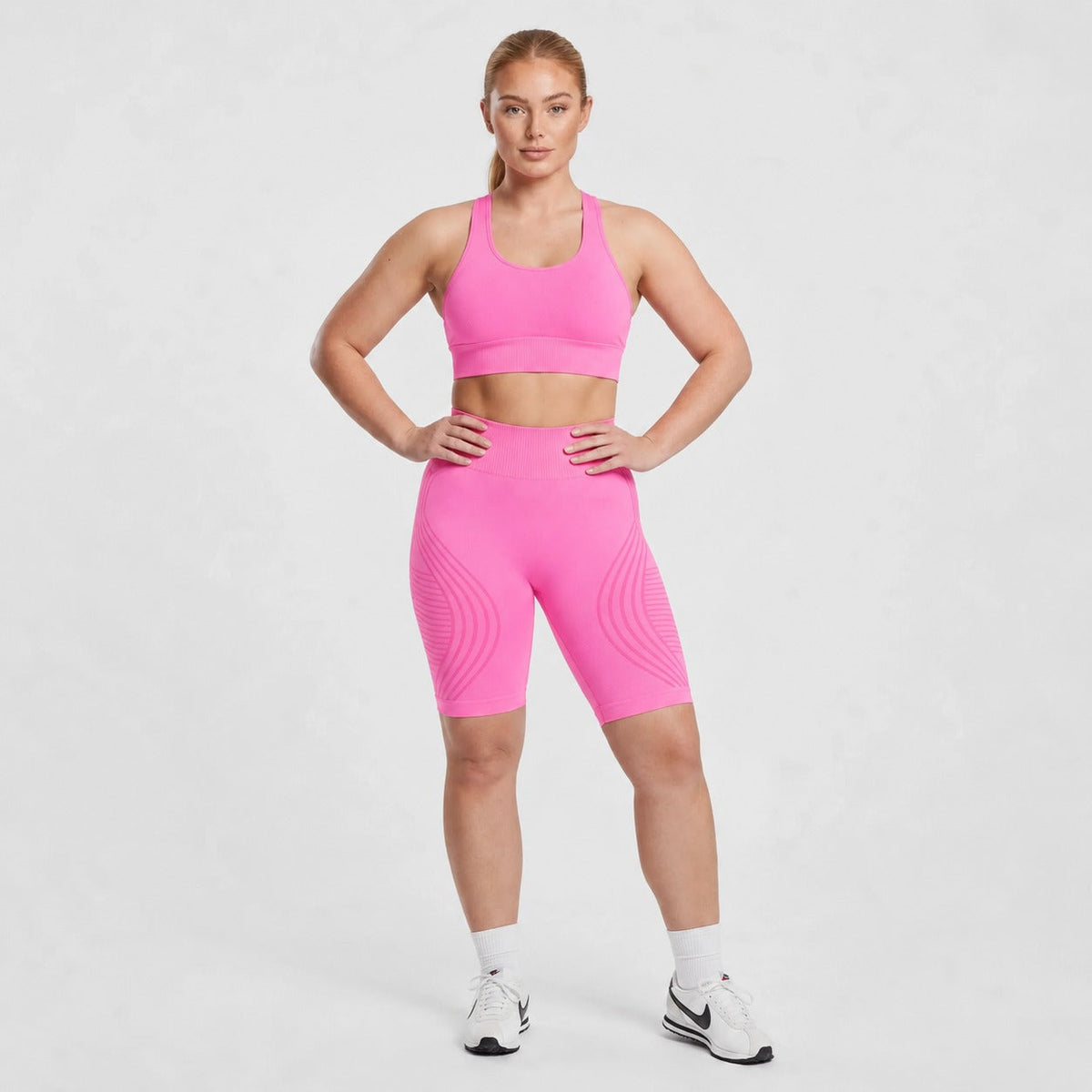 Ionix Labs Shaping Shorts in fuchsia, front view